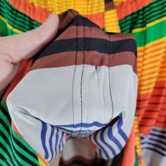 Plenty by Tracy Reese Silk Sundress Size 2 Rainbow Striped Strapless Colorful - Picture 10 of 13